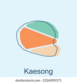 vector map of Kaesong modern outline, High detailed vector map North Korea illustration vector Design Template, suitable for your company