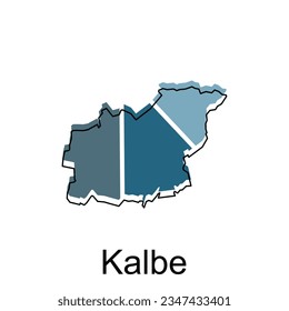 vector map of Kalbe. Borders of for your infographic. Vector illustration design template