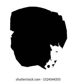 Vector map Kampala. Isolated vector Illustration. Black on White background. EPS 10 Illustration.