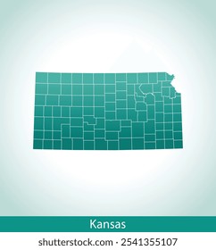 vector map of the Kansas