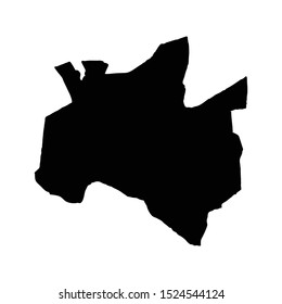 Vector map Kathmandu. Isolated vector Illustration. Black on White background. EPS 10 Illustration.
