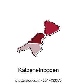 vector map of Katzenelnbogen. Borders of for your infographic. Vector illustration design template
