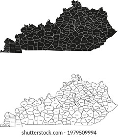 vector map of the Kentucky