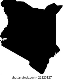 vector map of kenya