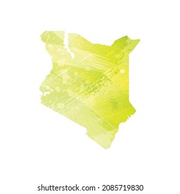 Vector map Kenya. Isolated vector Illustration. Black on White background. EPS 10 Illustration.