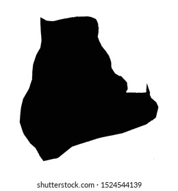 Vector map Khartoum. Isolated vector Illustration. Black on White background. EPS 10 Illustration.
