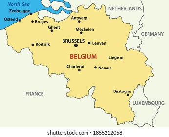 vector map - Kingdom of Belgium