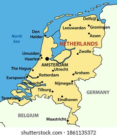 vector map - The Kingdom of the Netherlands