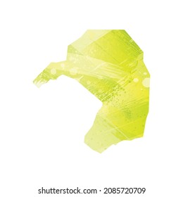 Vector map Kingstown. Isolated vector Illustration. Black on White background. EPS 10 Illustration.