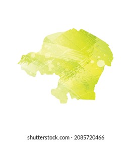 Vector map Kinshasa. Isolated vector Illustration. Black on White background. EPS 10 Illustration.