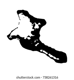 Vector map Kiribati. Isolated vector Illustration. Black on White background. EPS 10 Illustration.