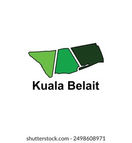 vector map of the Kuala Belait. Borders of for your infographic. Vector illustration design template