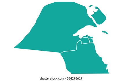Vector map Kuwait country