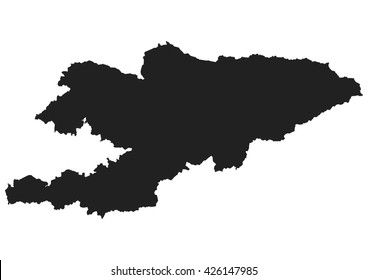 vector map of Kyrgyzstan