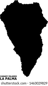 Vector Map of La Palma Island with caption. Map of La Palma Island is isolated on a white background. Simple flat geographic map.