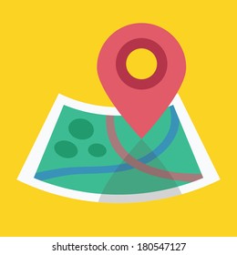 Vector Map with Label Icon