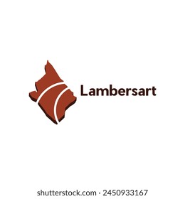 vector map of Lamersart design, illustration design template on white background