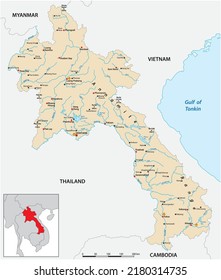 Vector map of Lao Peoples Democratic Republic