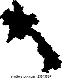vector map of laos
