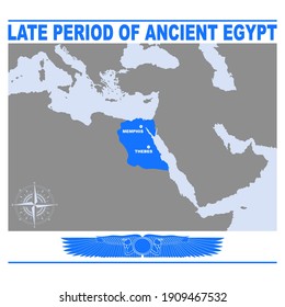 vector map of the Late Period of ancient Egypt 