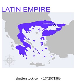 vector map of The Latin Empire