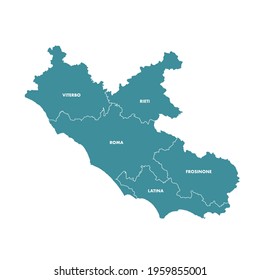 Vector Map of Lazio, Italy