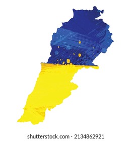 Vector map Lebanon. Isolated vector Illustration. Black on White background. EPS 10 Illustration.