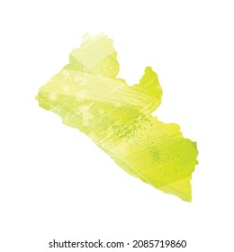 Vektorplan Liberia. Einzelne Vektorgrafik. Schwarz auf weißem Hintergrund. EPS10-Illustration.