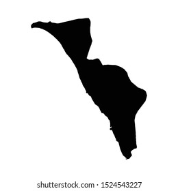 Vector map Libreville. Isolated vector Illustration. Black on White background. EPS 10 Illustration.
