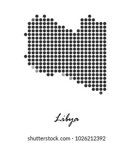 Vector map of Libya from points for your design