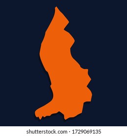 
mapa vectorial de Liechtenstein. Ilustración vectorial aislada