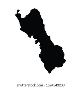 Vector map Lima. Isolated vector Illustration. Black on White background. EPS 10 Illustration.