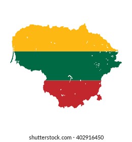 Vector map of Lithuania flag