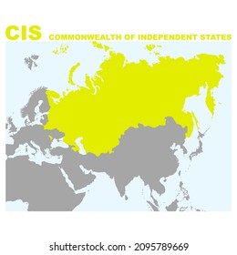 Vektorplan mit Standort der Gemeinschaft Unabhängiger Staaten für Ihr Projekt