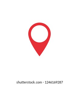 Vector map location icon. Map location shape. Red location tag. Element for design ui app website interface. Position pin.