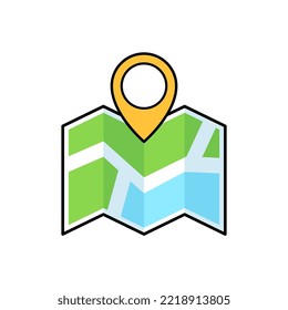 Vector Map With Location Marker