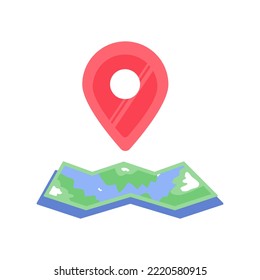 Vector map with location Location Pin world map lovely place