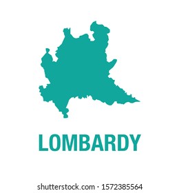 Vector map of Lombardy in Italy