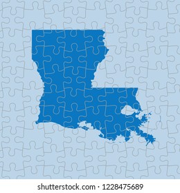 vector map of Louisiana