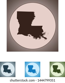 vector map of the louisiana