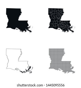 vector map of the Louisiana