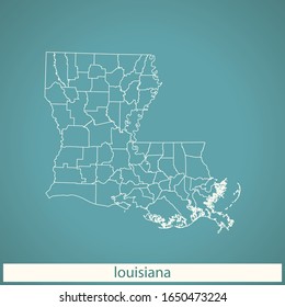 vector map of the louisiana