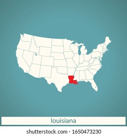vector map of the louisiana