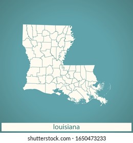 vector map of the louisiana