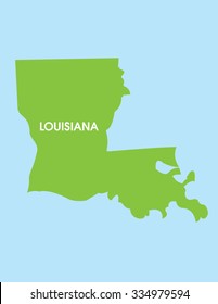 Vector Map of Louisiana USA