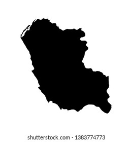 Vector map Luanda. Isolated vector Illustration. Black on White background. EPS 10 Illustration.
