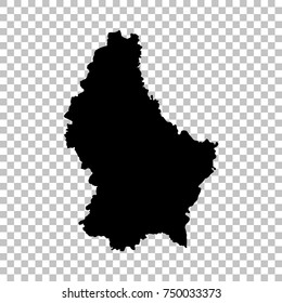 Vector map Luxembourg. Isolated vector Illustration. Black on White background. EPS 10 Illustration.