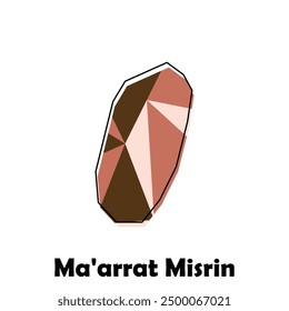 Vektorgrafik von Marrat Misrin moderne Skizze, Hohe detaillierte Vektorgrafik von Vektorgrafik von Syrien Designvorlage
