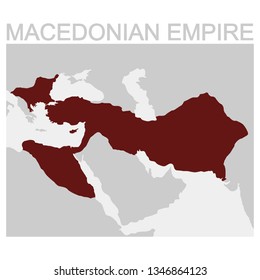 vector map of the Macedonian Empire 