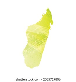 Vector map Madagascar. Isolated vector Illustration. Black on White background. EPS 10 Illustration.
